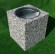 Урна бетонная Квадро в цвете мрамор-шахматка